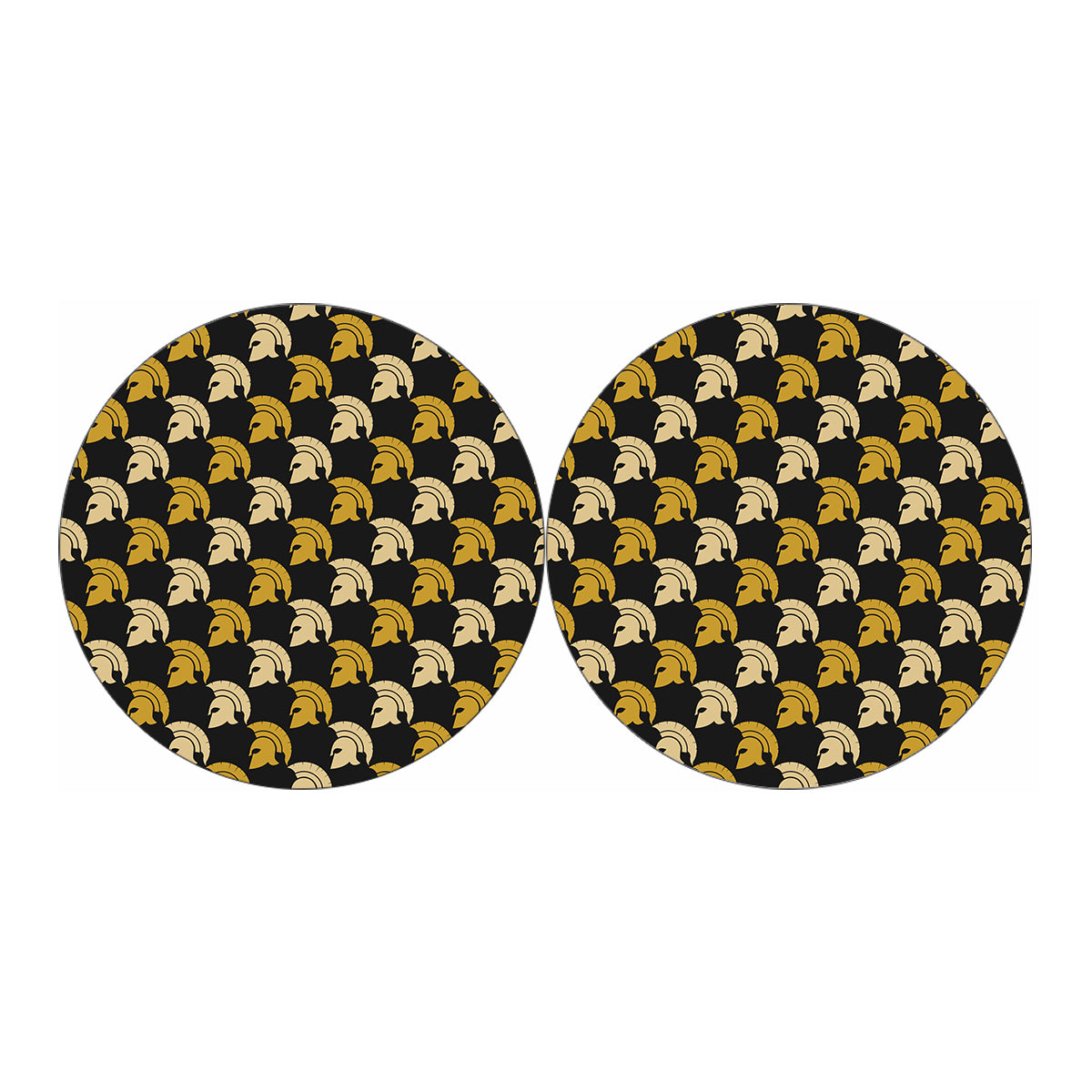 Spartan Warrior Helmet Pattern Print Car Coasters