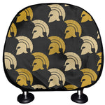Spartan Warrior Helmet Pattern Print Car Headrest Covers