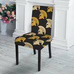 Spartan Warrior Helmet Pattern Print Dining Chair Slipcover
