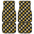Spartan Warrior Helmet Pattern Print Front and Back Car Floor Mats
