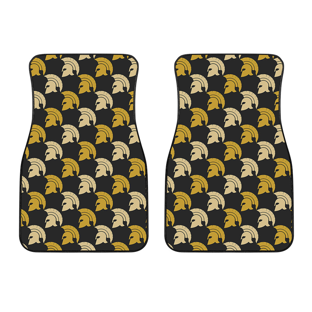 Spartan Warrior Helmet Pattern Print Front Car Floor Mats