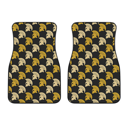 Spartan Warrior Helmet Pattern Print Front Car Floor Mats