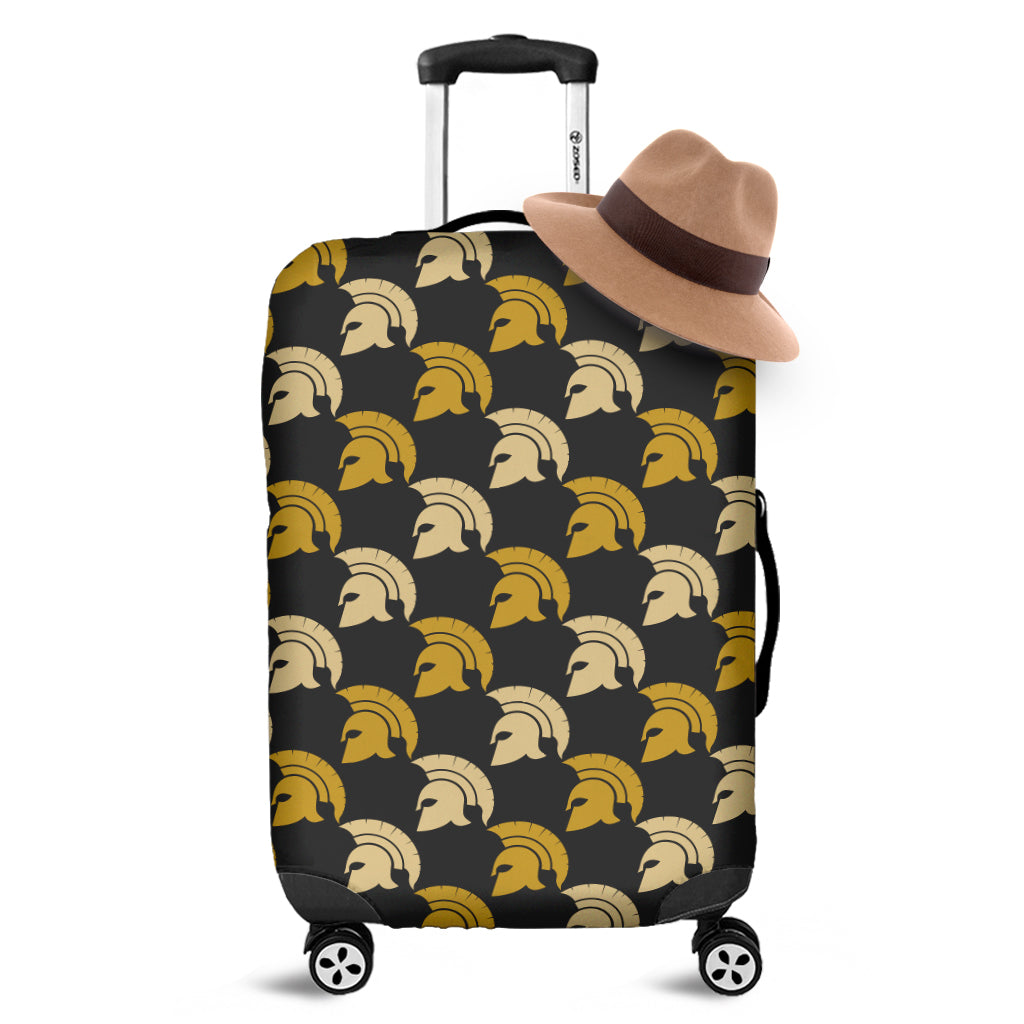 Spartan Warrior Helmet Pattern Print Luggage Cover