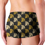 Spartan Warrior Helmet Pattern Print Men's Boxer Briefs