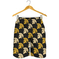 Spartan Warrior Helmet Pattern Print Men's Shorts
