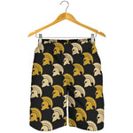 Spartan Warrior Helmet Pattern Print Men's Shorts