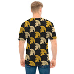 Spartan Warrior Helmet Pattern Print Men's T-Shirt