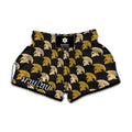 Spartan Warrior Helmet Pattern Print Muay Thai Boxing Shorts