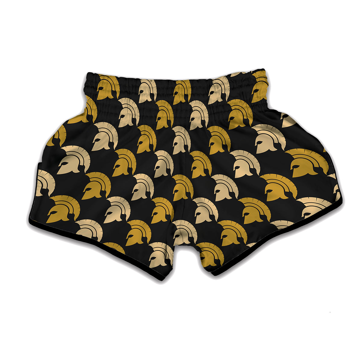 Spartan Warrior Helmet Pattern Print Muay Thai Boxing Shorts