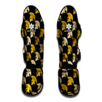 Spartan Warrior Helmet Pattern Print Muay Thai Shin Guard
