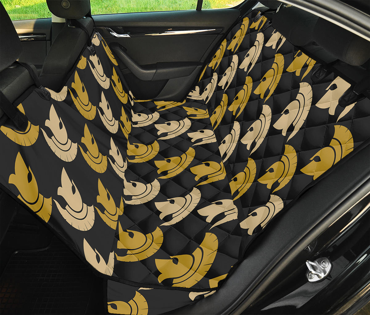 Spartan Warrior Helmet Pattern Print Pet Car Back Seat Cover