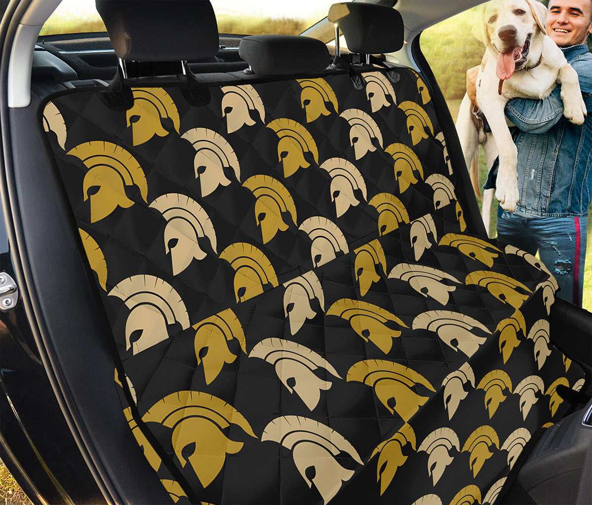 Spartan Warrior Helmet Pattern Print Pet Car Back Seat Cover
