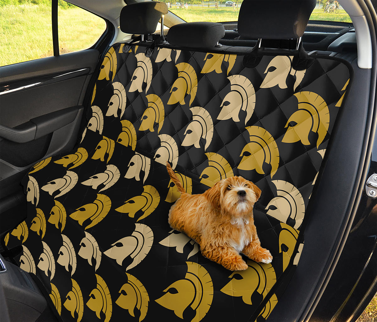 Spartan Warrior Helmet Pattern Print Pet Car Back Seat Cover