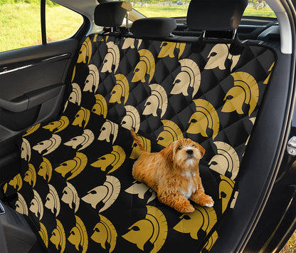 Spartan Warrior Helmet Pattern Print Pet Car Back Seat Cover