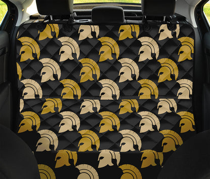 Spartan Warrior Helmet Pattern Print Pet Car Back Seat Cover