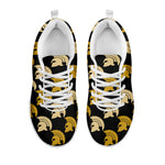 Spartan Warrior Helmet Pattern Print White Sneakers