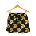 Spartan Warrior Helmet Pattern Print Women's Shorts