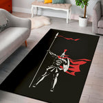 Spartan Warrior Print Area Rug