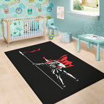 Spartan Warrior Print Area Rug