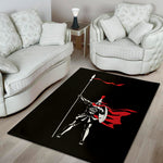 Spartan Warrior Print Area Rug