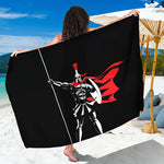 Spartan Warrior Print Beach Sarong Wrap