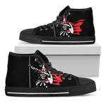 Spartan Warrior Print Black High Top Shoes