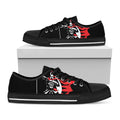 Spartan Warrior Print Black Low Top Sneakers