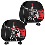 Spartan Warrior Print Car Headrest Covers