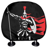Spartan Warrior Print Car Headrest Covers