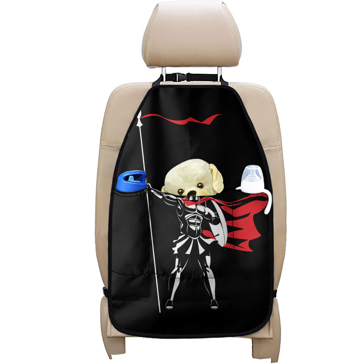 Spartan Warrior Print Car Seat Organizers