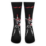 Spartan Warrior Print Crew Socks