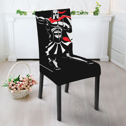 Spartan Warrior Print Dining Chair Slipcover