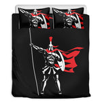 Spartan Warrior Print Duvet Cover Bedding Set