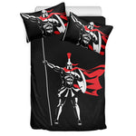 Spartan Warrior Print Duvet Cover Bedding Set