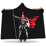 Spartan Warrior Print Hooded Blanket