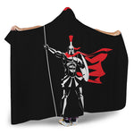 Spartan Warrior Print Hooded Blanket