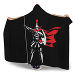 Spartan Warrior Print Hooded Blanket