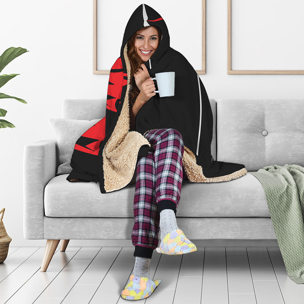 Spartan Warrior Print Hooded Blanket