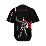 Spartan Warrior Print Men's Baseball Jersey