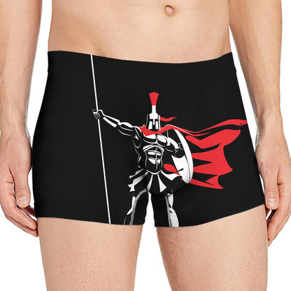 Spartan Warrior Print Men's Boxer Briefs