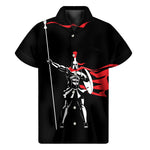 Spartan Warrior Print Men's Short Sleeve Shirt