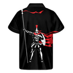 Spartan Warrior Print Men's Short Sleeve Shirt
