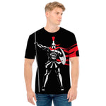 Spartan Warrior Print Men's T-Shirt