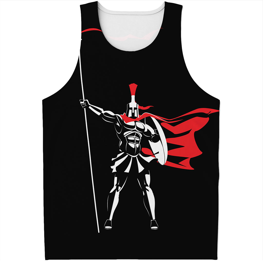 Spartan Warrior Print Men's Tank Top