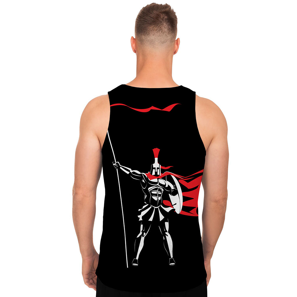 Spartan Warrior Print Men's Tank Top