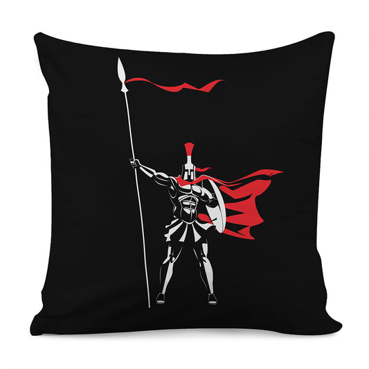 Spartan Warrior Print Pillow Cover
