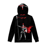 Spartan Warrior Print Pullover Hoodie