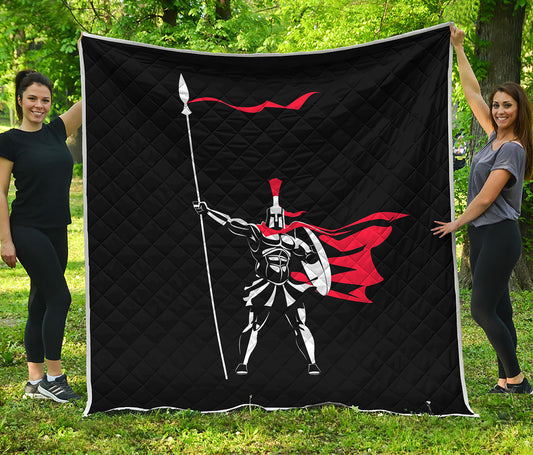 Spartan Warrior Print Quilt
