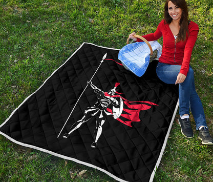 Spartan Warrior Print Quilt