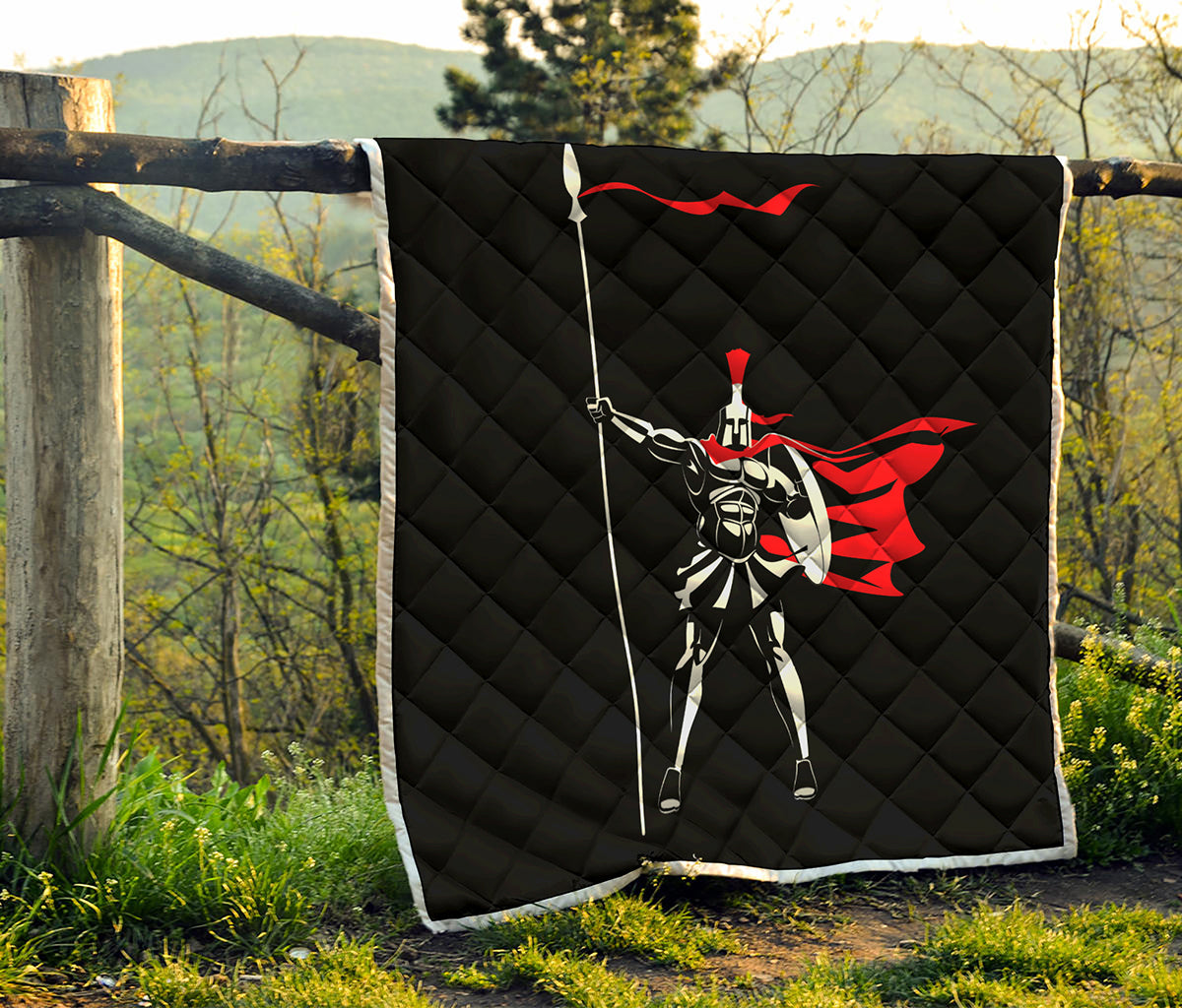 Spartan Warrior Print Quilt